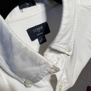 Mens J Crew White Oxford Cloth Button Down Slim Fit